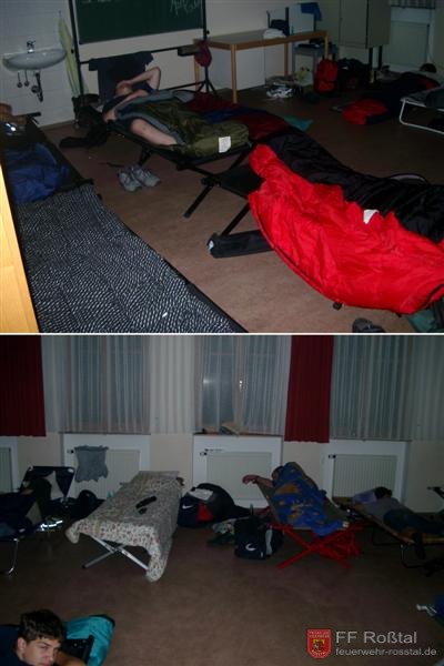 Bild 11 von 19 Nachtruhe: Erschöpft von den Einsätzen viel das Einschlafen nicht schwer.