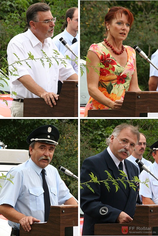 Bild 1 von 10 Bürgermeister Maximilian Gaul, Landrätin Gabriele Pauli, Kommandant Reiner W. und Kreisbereitschaftsleiter Adolf Reichel.