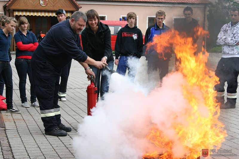 Bild 5 von 30 Löschen eines Feuers mit dem CO2-Löscher