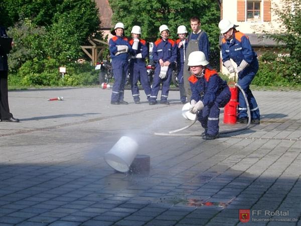 Bild 8 von 18 8. Prüfung: Umspritzen eines Eimers mit der Kübelspritze (max. 30 Sekunden)