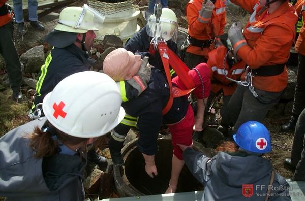 Bild 23 von 25 Geschafft, der Dummy wurde geborgen und kann nun abtransportiert werden. Er wiegt übrigens 70kg.