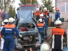 Verkehrsunfall mit eingeklemmter Person
  