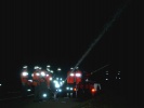 Der Wasserwerfer der FF Rotal im Einsatz.
  