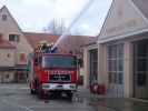 Der Wasserwerfer mit ber 1000 l/min in Aktion.
  