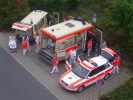 Die BRK Bereitschaft Rotal mit ihrem Krankenwagen...
  